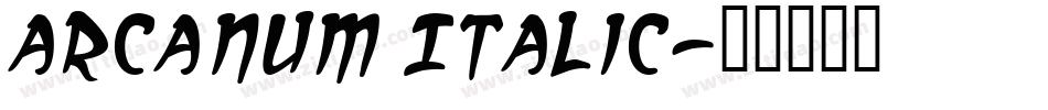 Arcanum Italic字体转换
